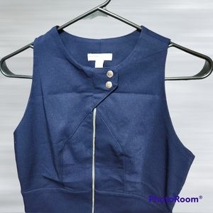 New York & Company Navy Zip Dress NWT